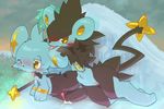  cum female luxray male nintendo penis pok&#233;mon pokemon pussy shinx unknown_artist video_games 