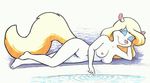  breasts eyes_closed female mammal minerva_mink mink mustelid navel nipples nude pussy solo swimming_pool unknown_artist water 