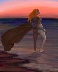  beach bikini butt elf female hi_res legend_of_zelda luizamoony midna nintendo seaside skimpy solo sunset swimsuit the_legend_of_zelda thong twilight_princess water 