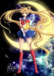  bad_id bad_pixiv_id bishoujo_senshi_sailor_moon blonde_hair blue_eyes blue_sailor_collar blue_skirt boots bow choker crescent_moon double_bun highres holding holding_wand knee_boots long_hair maboroshi_no_ginzuishou magical_girl moon moon_stick pandako red_bow red_choker sailor_collar sailor_moon sailor_senshi_uniform skirt solo tsukino_usagi twintails very_long_hair wand 