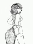  canine female shep solo stockings underwear wolf 