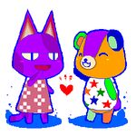  animal_crossing bear bob bob_(animal_crossing) cat doubutsu_no_mori lowres nikoban_(doubutsu_no_mori) nintendo scar stitches stitches_(animal_crossing) yellow_eyes 