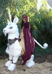  beastcub equine female fursuit hooves horns human mask photo real unicorn 