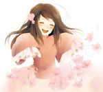  axis_powers_hetalia bad_id bad_pixiv_id brown_hair closed_eyes flower long_hair sakuko_(sakuchan) solo taiwan_(hetalia) 