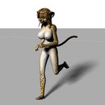  3d animated cheetah feline female nude poser_porn running unknown_artist 