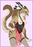  ayelet aylie corset dominatrix exposed feline female lynx silk solo 