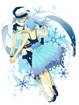  bad_id bad_pixiv_id blue_hair dancing dress multiple_girls personification reflec_beat shionty snowflakes 