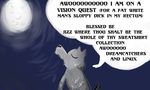  bridgeportcat canine dialogue english_text grey howl moon night sky solo wolf 