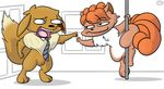  canine chibi duo eevee female fox kitsune male mammal multiple_tails necktie nintendo pok&#233;mon pok&#233;morph pok&eacute;mon pole stripper_pole tail unknown_artist video_games vulpix 