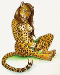  ankh feline female halima leopard necklace sara_palmer solo topless 