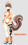  arc_system_works blazblue blazblue:_continuum_shift breasts huge_tail makoto_nanaya squirrel_girl underboob 