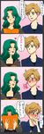  2girls 4koma androgynous bishoujo_senshi_sailor_moon blush comic kaiou_michiru multiple_girls reverse_trap ten'ou_haruka tenou_haruka tomboy translation_request 