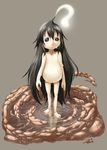  biomega black_hair crying funipero glow glowing long_hair minigirl nude tears 