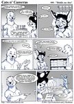  anthony cats_n&#039;_cameras cats_n'_cameras comic dialog dialogue english_text feline female greyscale james_m_hardiman male mammal manila milf monochrome mother mustelid otter parent serval text 