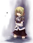  arm_warmers blonde_hair green_eyes kokotetsu mizuhashi_parsee scarf short_hair solo touhou wading water 