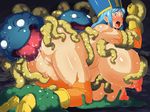  anus artist_request ass bestiality blush breasts censored chunsoft dragon_quest dragon_quest_iii enix huge_breasts monster nipples nude pussy sage_(dq3) sasaki_tatsuya tentacle torn_clothes 