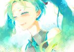  bad_id bad_pixiv_id closed_eyes face hatsune_miku long_hair popoin smile solo tears twintails vocaloid 