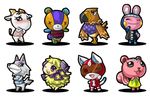  animal_crossing bird bunny buzz buzz_(animal_crossing) cat chevre doubutsu_no_mori eagle fang goat kid_cat lowres nintendo peanut peanut_(animal_crossing) rabbit scar sheep snake stitches stitches_(animal_crossing) willow wolf 