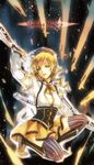  arm_up bad_id bad_pixiv_id beret blonde_hair boots comic detached_sleeves drill_hair fingerless_gloves gloves gun hat magical_musket mahou_shoujo_madoka_magica mg_(mica) one_knee puffy_sleeves rifle short_hair solo thighhighs tomoe_mami twintails weapon yellow_eyes zettai_ryouiki 
