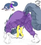  balls butt darkstalkers dralam gallon_(darkstalkers) jon_talbain male solo sprite tail werewolf 