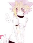  blonde_hair blush child gym_clothes gym_uniform male male_focus multicolored_hair mutou_yugi mutou_yuugi purple_eyes school school_uniform schoolboy short_hair shota tears translated translation_request yu-gi-oh! yuu-gi-ou_duel_monsters 