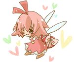  blue_eyes blush bow chocolate fairy kirby kirby_(series) nintendo pink_hair ribbon ribbon_(kirby) valentine valentines valentines_day wings 