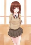  amagami bad_id bad_pixiv_id brown_eyes brown_hair kamizaki_risa long_hair purea school_uniform solo 