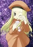  belfraw_martini beret blonde_hair blush hat long_hair solo summon_night summon_night_3 yagitori 