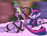  anthrofied bdsm belt bondage bound creepy cutie_mark draagon dragon equine female friendship_is_magic green_eyes hair horn horns horse male mammal my_little_pony pony purple_eyes scalie spike_(mlp) straight twilight_sparkle_(mlp) two_tone_hair unicorn unknown_artist young 