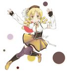  absurdres bad_id bad_pixiv_id blonde_hair detached_sleeves drill_hair gloves highres mahou_shoujo_madoka_magica patychanbr short_hair solo thighhighs tomoe_mami twintails 