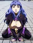  animated animated_gif blue_hair breasts cleavage cum cum_in_mouth gif ibento_e_ikou!_sono long_hair macross macross_frontier sheryl_nome yabusame 