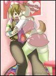  blush butt canine chihuahua collar crossdressing cute cutesauce dog erection feminine gay girly goat hair haley heart-kun male open_mouth penis rainbowpanda stockings tail thighs wide_hips 