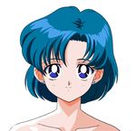  bangs bare_shoulders bishoujo_senshi_sailor_moon blue_eyes blue_hair collarbone mizuno_ami official_art sailor_mercury short_hair smile 