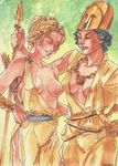  artemis athena greek_mythology mythology saniika 