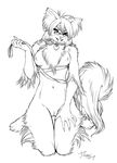  2009 breasts canine collar dagger_leonelli dog female leash nude pussy sketch solo thewhitedemon walkies 
