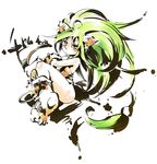  animal_ears bad_id bad_pixiv_id boomerang cham_cham dain green_hair paw_shoes samurai_spirits shoes snk solo tail 