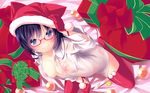  aragaki_ayase blush breasts christmas glasses hinasaki nipples no_bra nopan ore_no_imouto_ga_konna_ni_kawaii_wake_ga_nai see_through thighhighs 