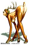  censored cervine deer female hooves human kemono_inukai latex solo 