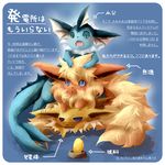  !ko blue_eyes eevee flareon japanese_text kolshica pok&eacute;mon purple_eyes translation_request vaporeon 