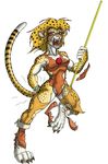  black-rat cheetah cheetara claws clothing ears eyes feline female jewelry keanon_woods mammal nose pants paws pole shirt shoes solo tail teeth transformation 