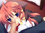  anekano blue_eyes censored fellatio game_cg moo noyama_kaede penis red_hair 