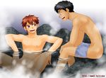  2boys censored club_z convenient_censoring male male_focus multiple_boys nude towel yaoi 