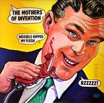  1970 album biting blood cover frank_zappa human male martin_muller neon_park parody portrait razor shaving weasel weasels_ripped_my_flesh 