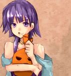  artist_request fire_emblem fire_emblem:_seima_no_kouseki halloween lute_(fire_emblem) pumpkin purple_eyes purple_hair solo 