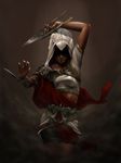  artist_request assassin's_creed_(series) belt cape hood shorts solo vambraces weapon 