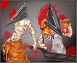  blood canine collar couple feather_boa fox fursecution guro human pyramid_head scar silent_hill sword weapon 