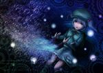  backpack bad_id bad_pixiv_id bag blue_eyes blue_hair bubble gears hair_bobbles hair_ornament hat highres kawashiro_nitori key lif outstretched_arms short_hair solo touhou two_side_up underwater 