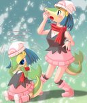  2010 dawn female pok&eacute;mon snake snivy solo transformation unknown_artist 