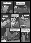  anthro anthro_on_feral anus bestiality butt canine comic cum cute female feral greyscale interspecies kissing male mammal monochrome mustelid otter semi-anthro straight the_one_that_got_away thick_tail wolf 