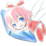  blue_eyes crystal fairy kirby kirby_(series) kirby_64 lowres nintendo pink_hair ribbon_(kirby) 